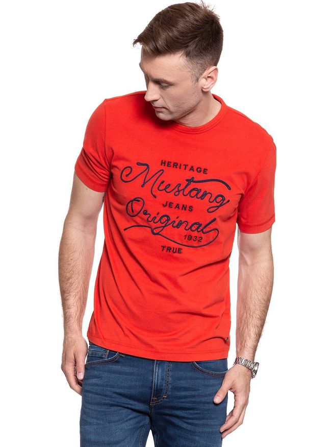 Mustang - MĘSKI T-SHIRT MUSTANG ALEX C EMBRO AW 1008954 7179