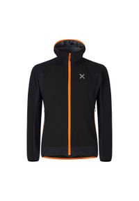 MONTURA - Kurtka przeciwwiatrowa męska Montura Premium Wind Hoody. Kolor: czarny. Sport: turystyka piesza