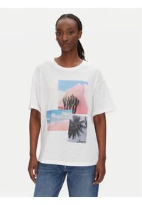 BOSS T-Shirt C_Eband_4 50540433 Écru Relaxed Fit. Materiał: bawełna