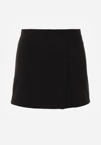 Born2be - Czarne Spódnico-Szorty z Wysokim Stanem Zdobione Rozcięciem Crethoesa. Okazja: na co dzień. Stan: podwyższony. Kolor: czarny. Materiał: materiał. Wzór: aplikacja. Styl: casual #8