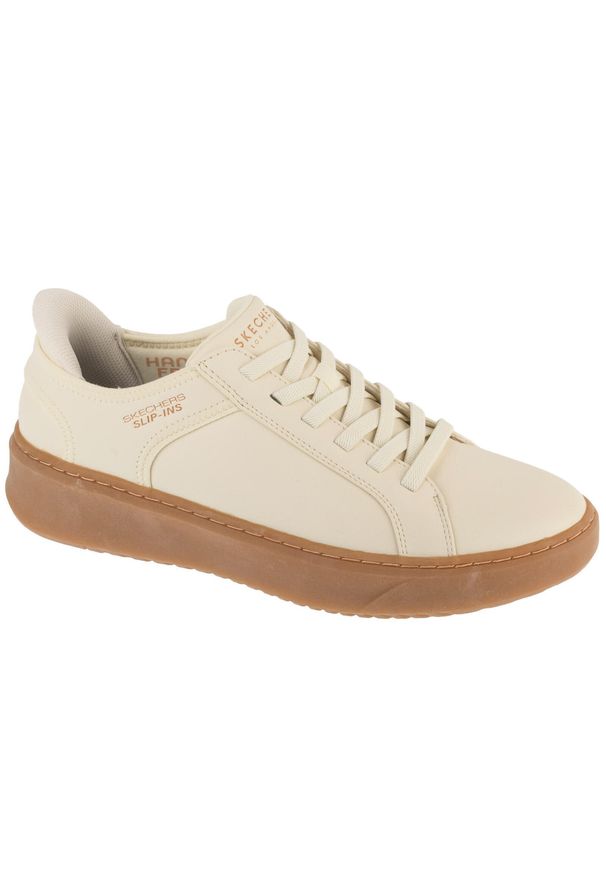 skechers - Buty sportowe Sneakersy męskie, Slip-Ins: Court Break - Suit Sneaker. Kolor: biały. Sport: turystyka piesza