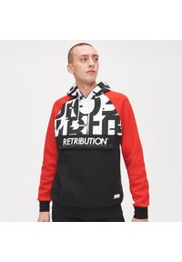 Cropp - Bluza z kontrastowym nadrukiem - Czerwony. Kolor: czerwony. Wzór: nadruk #1