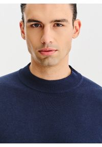 Pako Lorente - PAKO LORENTE - Granatowy bawełniany półgolf męski. Kolor: niebieski, zielony. Materiał: bawełna. Sezon: jesień #4