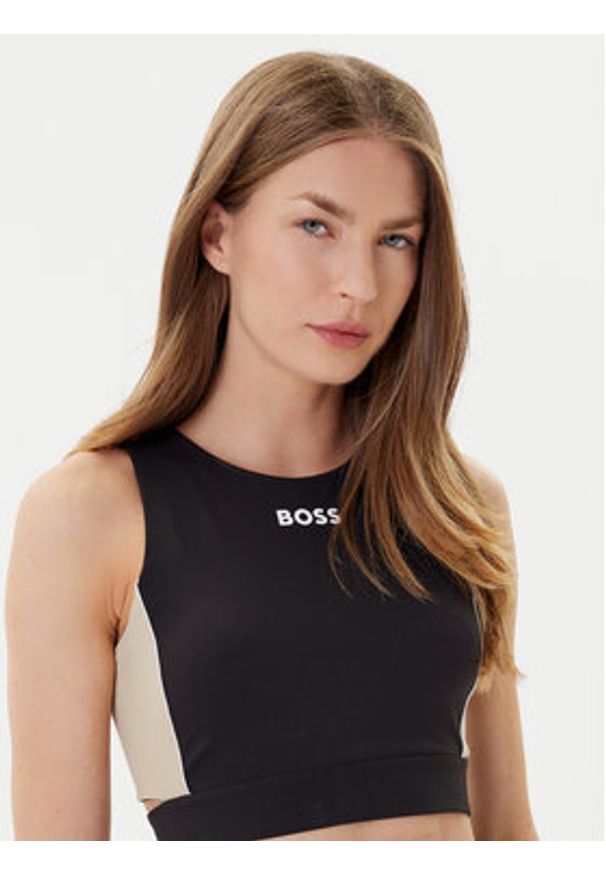 BOSS Top Endura2 50544180 Czarny Slim Fit. Kolor: czarny. Materiał: syntetyk