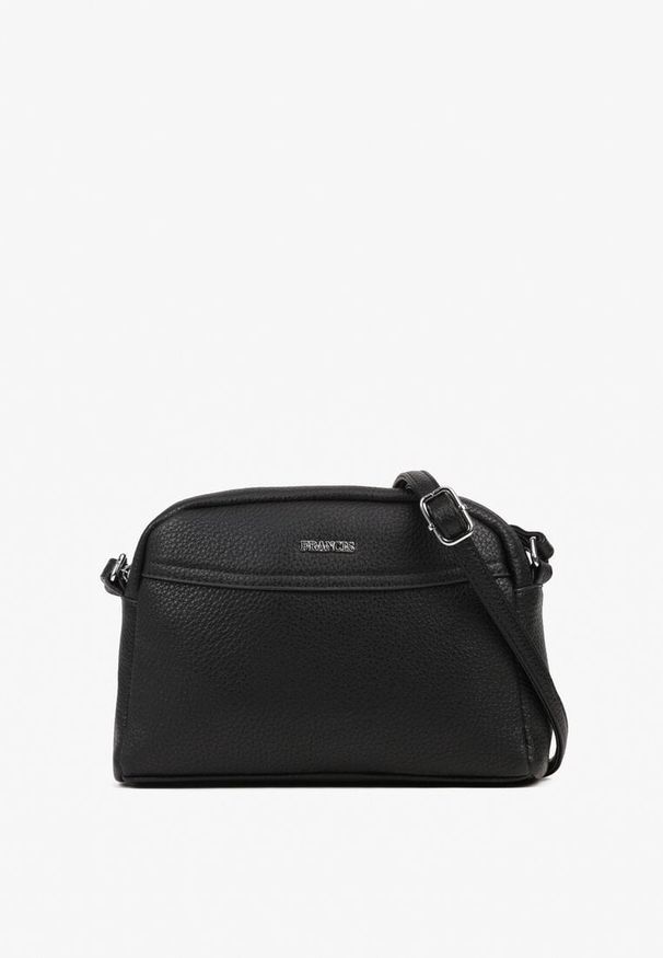 Born2be - Czarna Minimalistyczna Torebka Typu Listonoszka Gelevine. Kolor: czarny. Styl: casual, elegancki