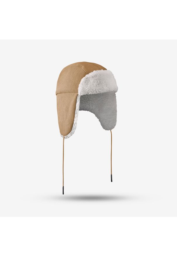 WEDZE - Czapka narciarska dla dorosłych Wedze Trendy 500 uszatka. Kolor: brązowy. Materiał: poliester, materiał. Sezon: zima. Styl: sportowy