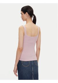 Lee Top Square 112363644 Fioletowy Slim Fit. Kolor: fioletowy. Materiał: bawełna #4