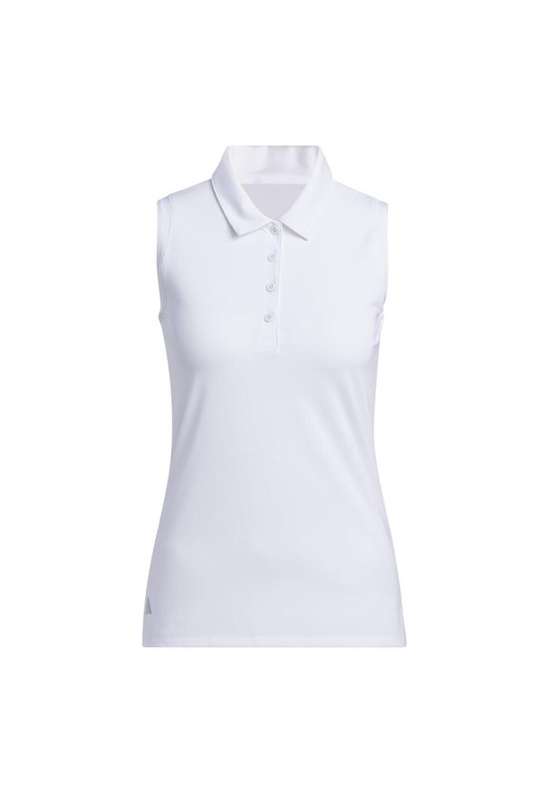 Adidas - Koszulka Women's Ultimate365 Solid Sleeveless Polo. Okazja: na co dzień. Typ kołnierza: polo. Kolor: biały. Materiał: materiał. Styl: casual, sportowy