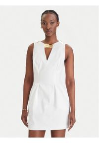 Elisabetta Franchi Sukienka koktajlowa AB-856-61E2-V490 Biały Regular Fit. Kolor: biały. Materiał: bawełna. Styl: wizytowy #1