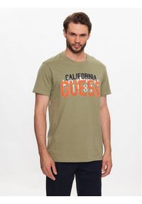 Guess T-Shirt M2BI38 K8FQ4 Zielony Regular Fit. Kolor: zielony. Materiał: bawełna