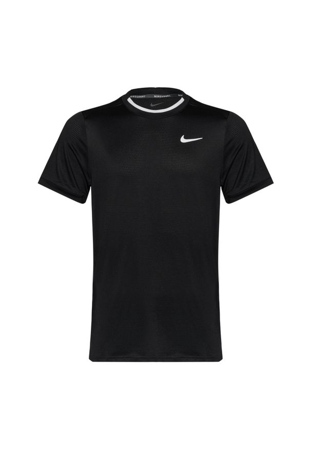 Koszulka tenisowa męska Nike Court Dri-Fit Advantage. Kolor: czarny. Technologia: Dri-Fit (Nike). Sport: tenis