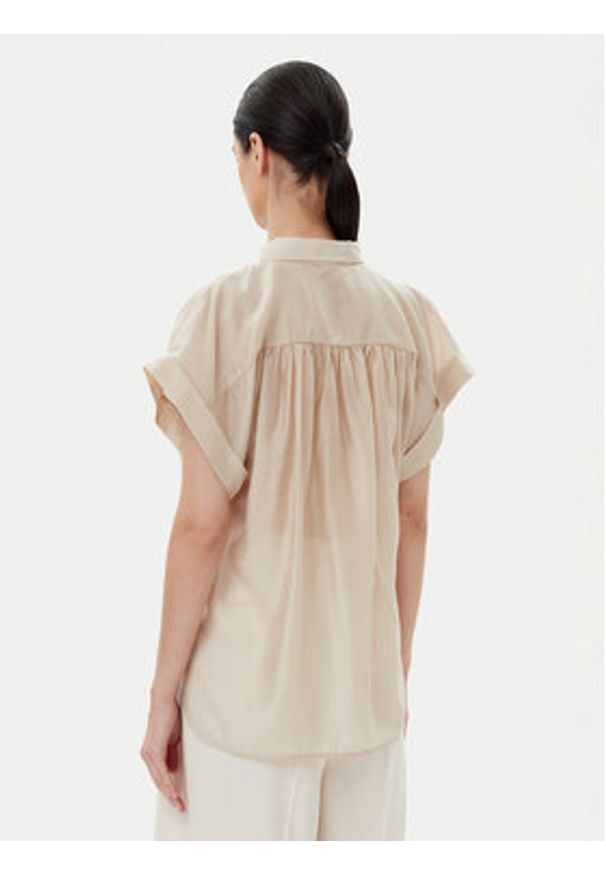 ViCOLO Bluzka TD0342 Beżowy Relaxed Fit. Kolor: beżowy. Materiał: syntetyk
