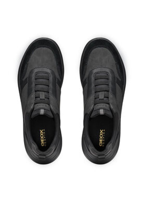 Geox Sneakersy U Portello U46E1B 0BCEK C9999 Czarny. Kolor: czarny. Materiał: skóra