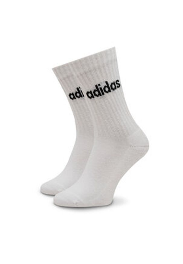 Adidas - adidas Skarpety długie Linear Crew Cushioned Socks 3 Pairs IC1302 Szary. Kolor: szary. Materiał: bawełna