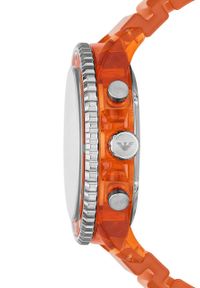 Emporio Armani zegarek męski kolor pomarańczowy. Kolor: pomarańczowy #5