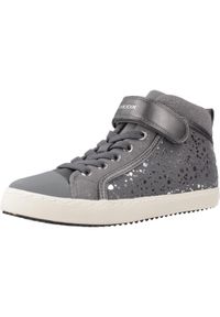Geox - Buty GEOX J KALISPERA GIRL Szary. Kolor: szary. Materiał: syntetyk, zamsz, materiał, tkanina. Szerokość cholewki: normalna. Sport: turystyka piesza #1