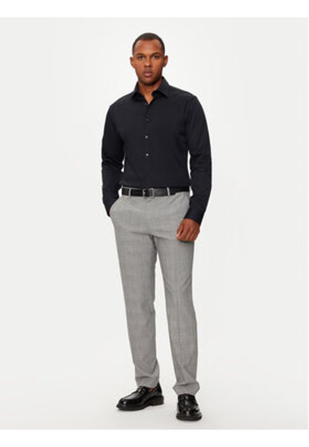 Selected Homme Koszula 16092939 Czarny Slim Fit. Kolor: czarny. Materiał: bawełna, syntetyk