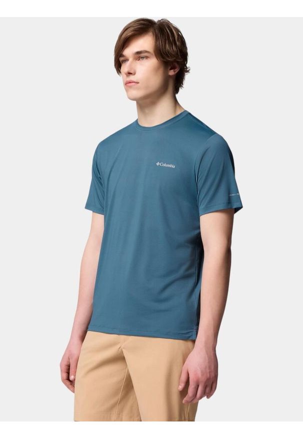 columbia - T-shirt Męski Columbia Tech Trail Utility. Kolor: niebieski. Sport: turystyka piesza