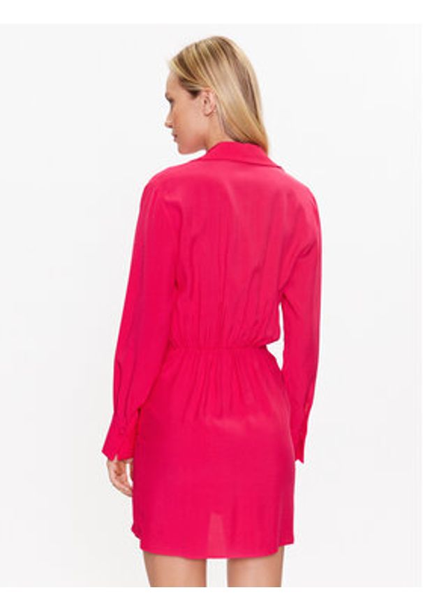 Sisley Sukienka codzienna 4B5FLV03L Różowy Regular Fit. Okazja: na co dzień. Kolor: różowy. Materiał: wiskoza. Typ sukienki: proste. Styl: casual