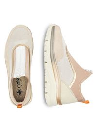 Rieker Sneakersy 48053-31 Różowy. Kolor: różowy. Materiał: materiał #5
