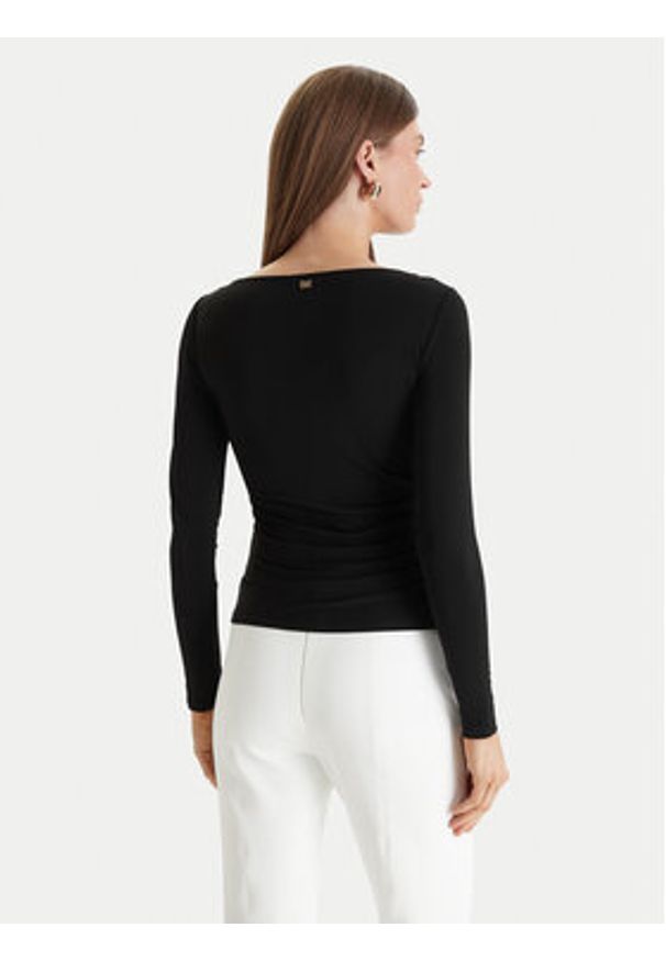 Marciano Guess Bluzka 6RGP06 6257A Czarny Slim Fit. Kolor: czarny. Materiał: syntetyk