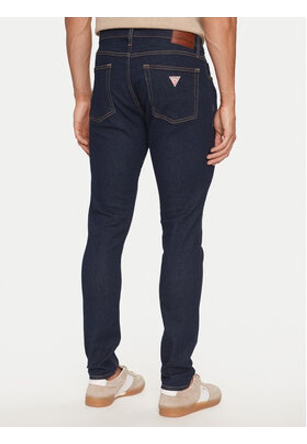 Guess Jeansy M4YA0F D5DM5 Granatowy Skinny Fit. Kolor: niebieski