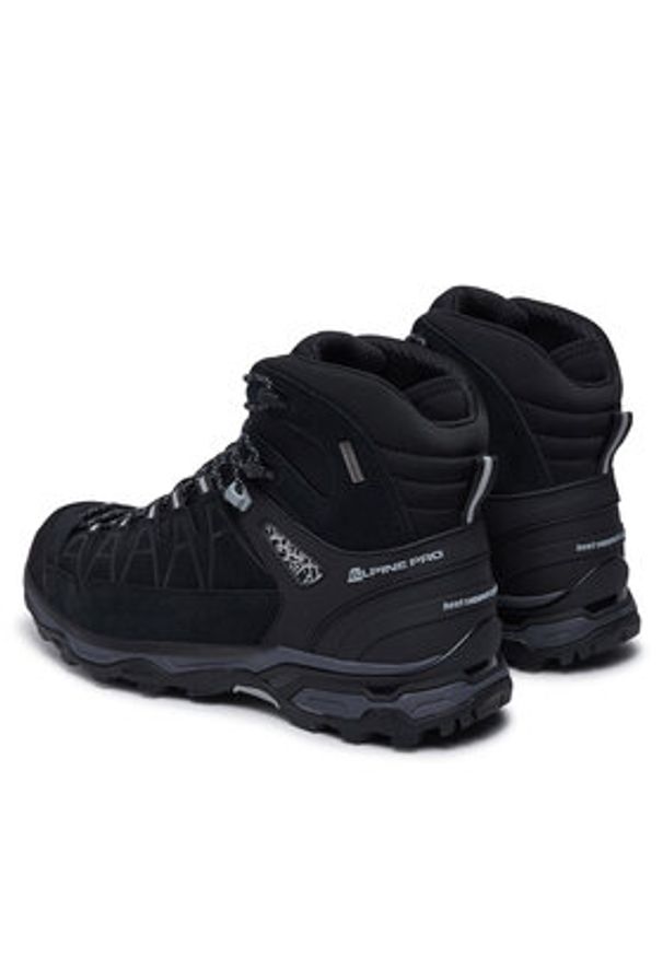 ALPINE PRO Trekkingi Vete UBTD406990PL Czarny. Kolor: czarny. Materiał: zamsz, skóra. Sport: turystyka piesza