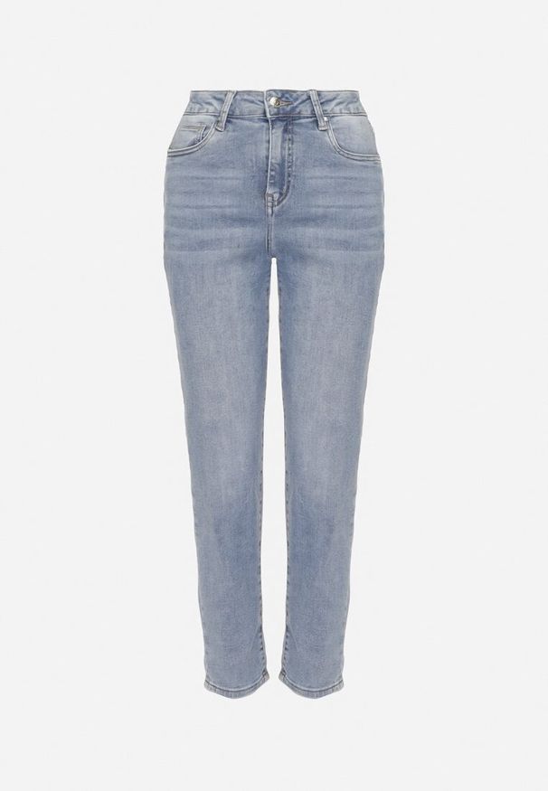 Born2be - Jasnoniebieskie Klasyczne Jeansy o Kroju Mom Fit Galanira. Okazja: na co dzień. Kolor: niebieski. Styl: klasyczny
