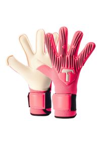 T1TAN - Rękawice bramkarskie dla dzieci Rebel 2.0 Fluo Pink Junior. Kolor: różowy