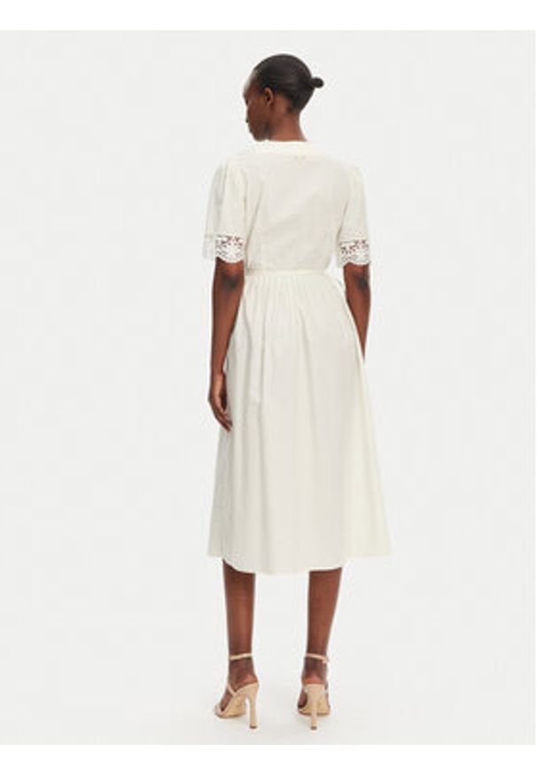 TwinSet - TWINSET Sukienka codzienna 251TT2091 Écru Loose Fit. Okazja: na co dzień. Materiał: bawełna. Typ sukienki: proste. Styl: casual