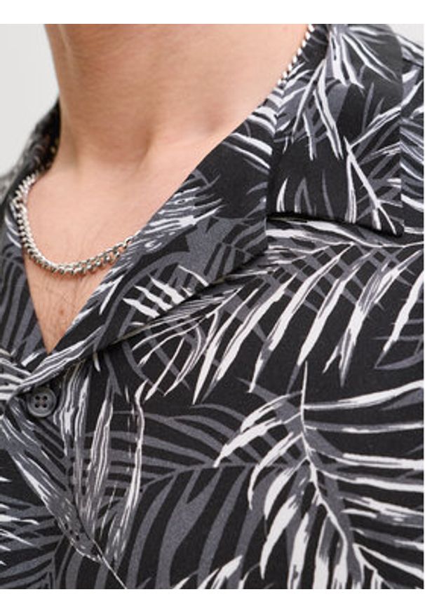 Jack & Jones Koszula Jeff 12288854 Czarny Relaxed Fit. Kolor: czarny. Materiał: wiskoza