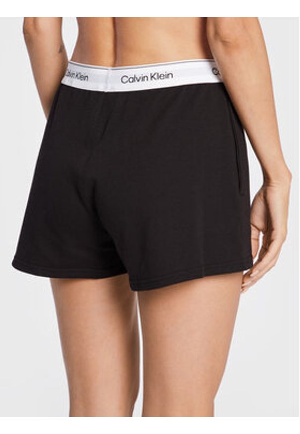 Calvin Klein Underwear Szorty piżamowe 000QS6871E Czarny Regular Fit. Kolor: czarny. Materiał: syntetyk, bawełna