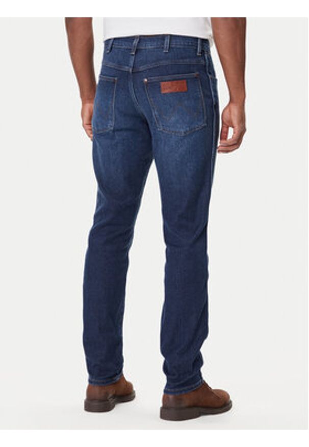 Wrangler Jeansy River 112370922 Granatowy Slim Fit. Kolor: niebieski