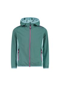 Kurtka dziecięca turystyczna CMP 39A5115. Okazja: na co dzień. Typ kołnierza: kaptur. Kolor: niebieski. Materiał: softshell. Styl: casual, sportowy #1