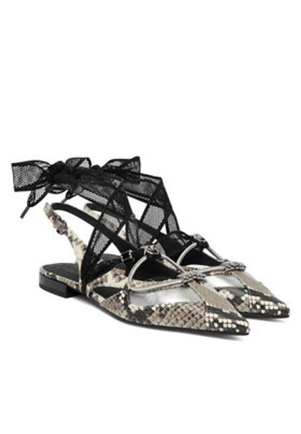 Pinko - PINKO Baleriny Gianira 30 SD0547 P042 Szary. Kolor: szary. Materiał: skóra