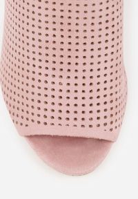 Born2be - Różowe Ażurowe Sandały Vices na Obcasie Selithra. Okazja: na co dzień. Kolor: różowy. Wzór: ażurowy. Sezon: lato. Obcas: na obcasie. Styl: casual, elegancki. Wysokość obcasa: średni #6