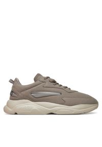 Hugo - HUGO Sneakersy Leon 50548504 Szary. Kolor: szary. Materiał: skóra