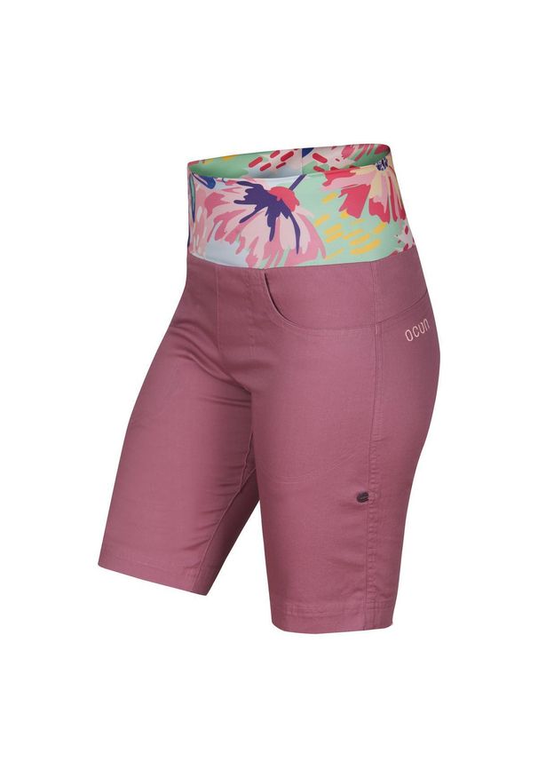 OCUN - Spodenki wspinaczkowe damskie Ocun Sansa Shorts. Kolor: różowy. Sport: turystyka piesza