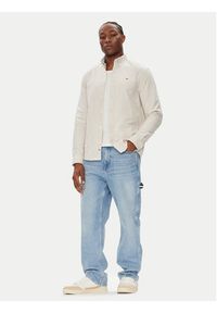 Tommy Jeans Koszula DM0DM21298 Beżowy Regular Fit. Kolor: beżowy. Materiał: bawełna #3