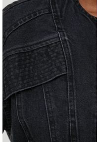 Answear Lab kurtka jeansowa damska kolor czarny przejściowa oversize. Kolor: czarny. Materiał: jeans. Styl: wakacyjny #2