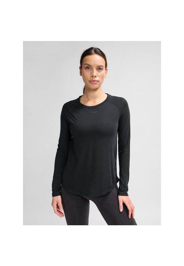 Damska koszulka z długim rękawem Hummel MT Vanja. Kolor: czarny. Długość rękawa: długi rękaw. Długość: długie. Sport: joga i pilates, fitness