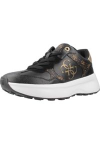 Guess - Kapcie GUESS FLPLUC PEL12 Czarny. Kolor: czarny. Materiał: tkanina, skóra. Styl: sportowy