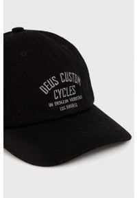 Deus Ex Machina czapka bawełniana kolor czarny gładka. Kolor: czarny. Materiał: bawełna. Wzór: gładki #3
