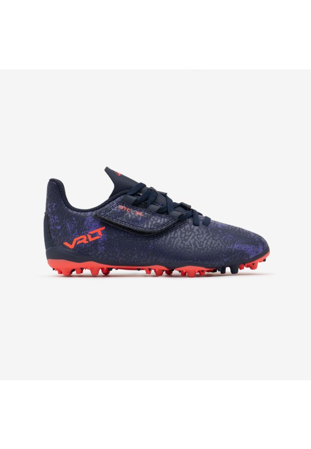 KIPSTA - Buty piłkarskie dla dzieci Kipsta Viralto I Easy MG/AG na rzepy. Zapięcie: rzepy. Kolor: niebieski. Materiał: syntetyk. Szerokość cholewki: normalna. Sport: piłka nożna