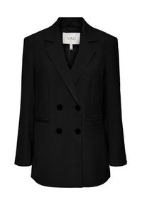 YAS Marynarka 26030710 Czarny Regular Fit. Kolor: czarny. Materiał: syntetyk #4