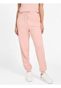Guess Spodnie materiałowe 179778 Różowy Slim Fit. Kolor: różowy. Materiał: materiał #1
