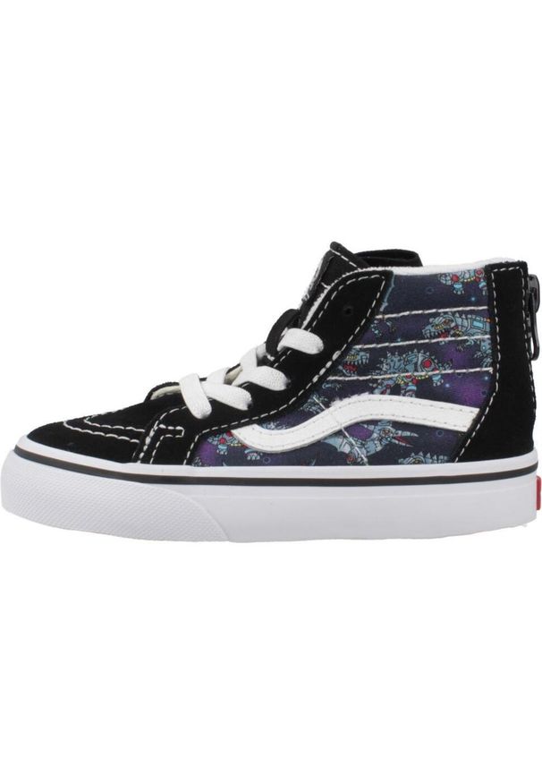 Vans - Buty VANS SK8-HI ZIP Czarny. Okazja: na co dzień. Kolor: czarny. Materiał: tkanina, skóra. Model: Vans SK8