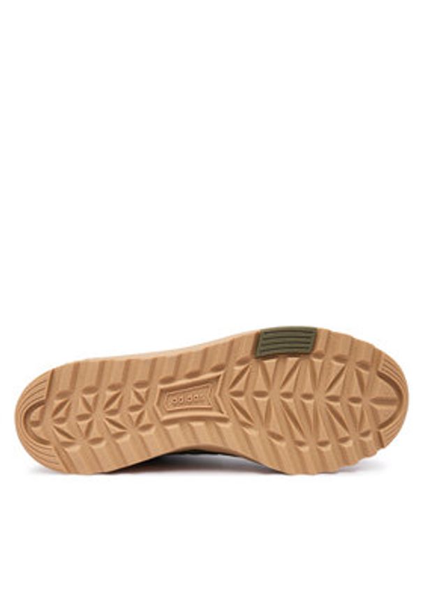 Adidas - adidas Sneakersy Hoops 4.0 Mid JQ5363 Khaki. Kolor: brązowy. Materiał: skóra