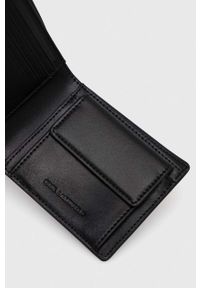 Karl Lagerfeld portfel skórzany męski kolor czarny. Kolor: czarny. Materiał: skóra #2