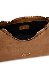 TOMMY HILFIGER - Tommy Hilfiger Torebka Th Statement Mini Should Bag Sue AW0AW18823 Brązowy. Kolor: brązowy. Materiał: skórzane, zamszowe #4